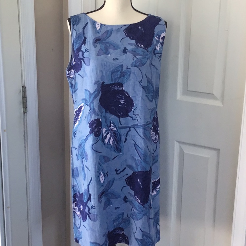 Karen Scott pull on dress, blue, size M